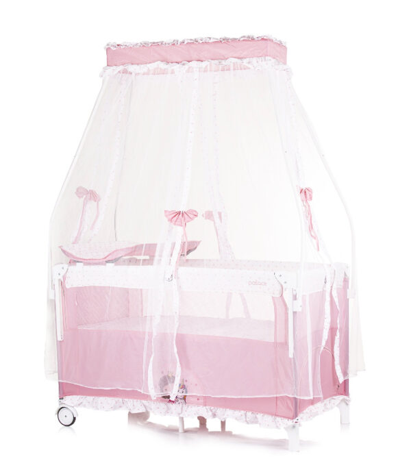 Chipolino Palace putni krevetić s pomičnom stranicom - Princess Pink