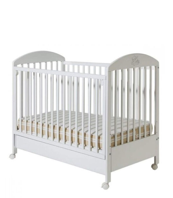 Bambino Bambi krevetić - Bijela s ladicom