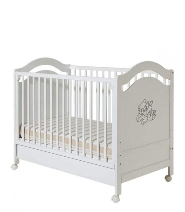 Bambino Vendy krevetić - Bijela s ladicom