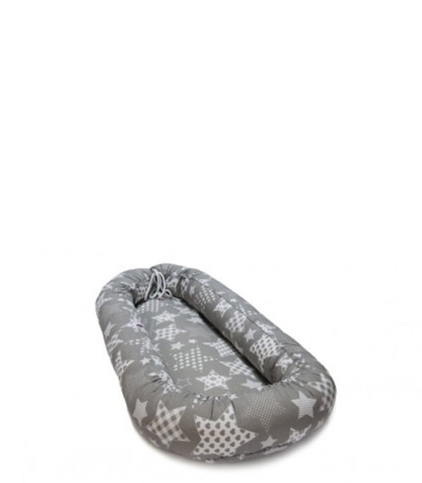 SuperMami Baby gnijezdo, sivo sa zvjezdicama